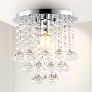 Lillibet 9.88" Traditional Transitional Iron LED Semi Flush Mount - JONATHAN Y